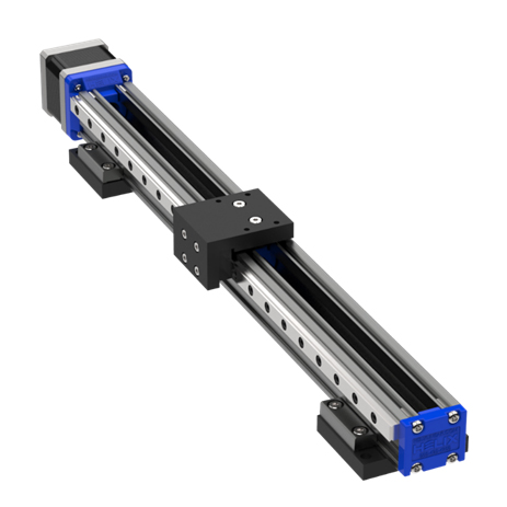 Miniature precision actuator with dual profile rail guides from Helix Linear Technologies.